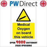 WT224 Medical Oxygen On Board This Vehicle Transport Cannister