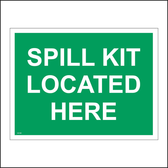 HA189 Spill Kit Located Here Spillage Clean Up Liquid Mop