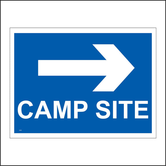 VE199 Camp Site Right Arrow Sign with Right Arrow