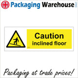 WS915 Caution Inclined Floor Sign with Triangle Person Raised Floor