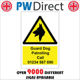 SE143 Guard Dog Patrolling Call Personalised Create Design