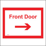 TR427 Front Door Right Arrow Sign with Right Arrow