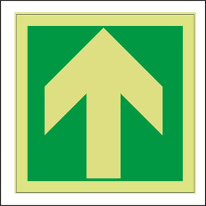 MR085 Safety Arrow Straight Ahead  Sign with Arrow