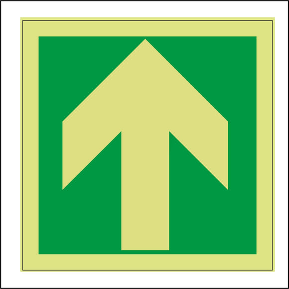 MR085 Safety Arrow Straight Ahead  Sign with Arrow