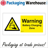 WT127 Warning Battery Charging Zone Acid Safety