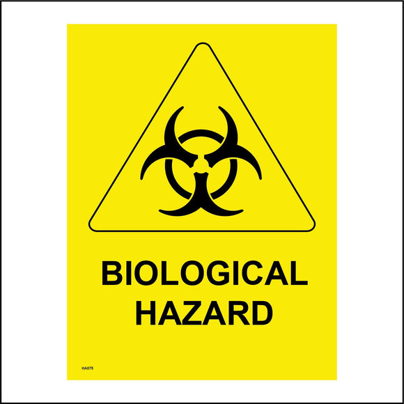 HA075 Biological Hazard Sign with Biological Sign Triangle