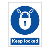 MA339 Keep Locked Sign with Padlock Chain
