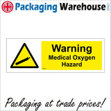 WS865 Warning Medical Oxygen Hazard Sign with Triangle Gas Cannister