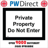 SE138 Private Property Do Not Enter