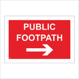 TR483 Public Footpath Right Arrow