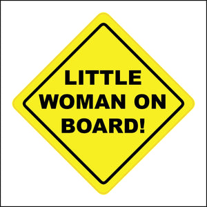 HU352 Little Woman On Board Princess Child Safety Warning Distance