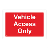 VE352 Vehicle Access Only Lorries Wagons Construction