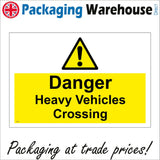 WT183 Danger Heavy Vehicles Crossing