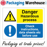 MU291 Danger Hazardous Process Check Instructions Guide Book