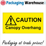 WS942 Caution Canopy Overhang Sign with Triangle Exclamation Mark