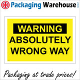 VE243 Warning Absolutely Wrong Way
