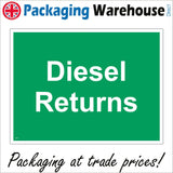 TR263 Diesel Returns Sign