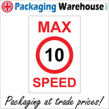 TR181 Max Speed 10 Sign with Circle