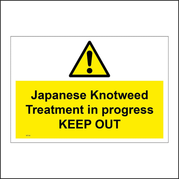 WT140 Japanese Knotweed Treatment In Progress Keep Out