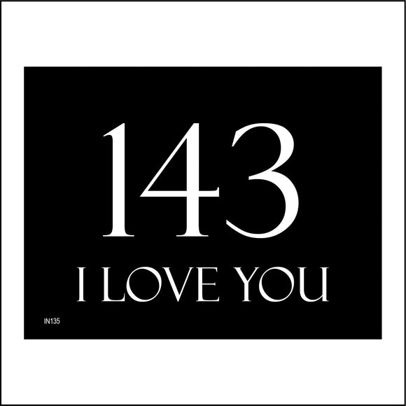 IN135 143 I Love You Sign