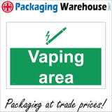 NS077 Vaping Area Sign with e-Cigarette