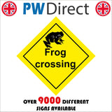 TR559 Frog Xing Crossing Road Vehicles Caution Amphibian