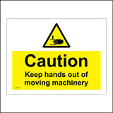 WT166 Caution Keep Hands Out Of Moving Machinery Guard Fingers