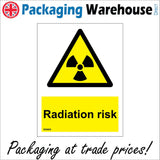 WS600 Radiation Risk Sign with Triangle Radiation Logo