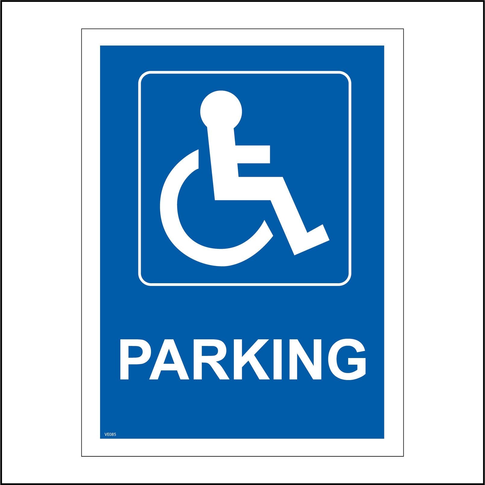 2x Disabled Vehicle Warning Sticker - Self-Adhesive Decal For Car, Van, Trailer - Multicolor Glossy