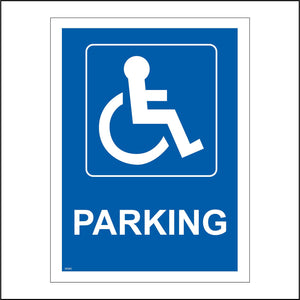 VE085 Disabled Parking Sign with Disabled Logo