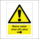 WT212 Mains Water Shut Off Valve Right Arrow