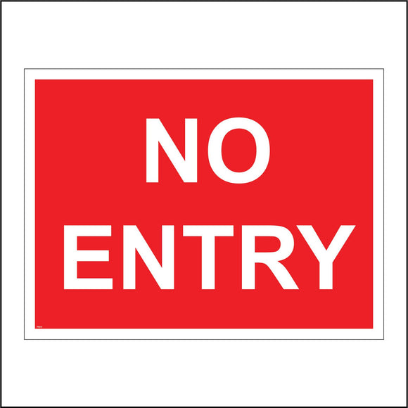 PR019 No Entry Sign
