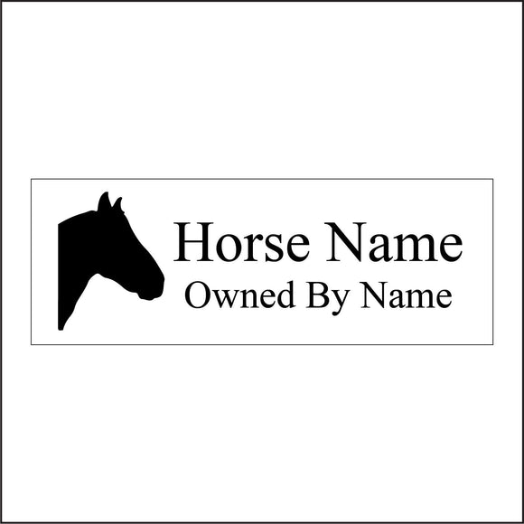 CM337 Horse Name Owned By Personalise Choice Words Pet