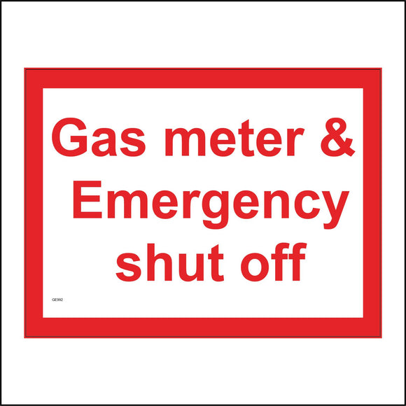 GE992 Gas Meter And Emergency Shut Off Safety Blast Fire