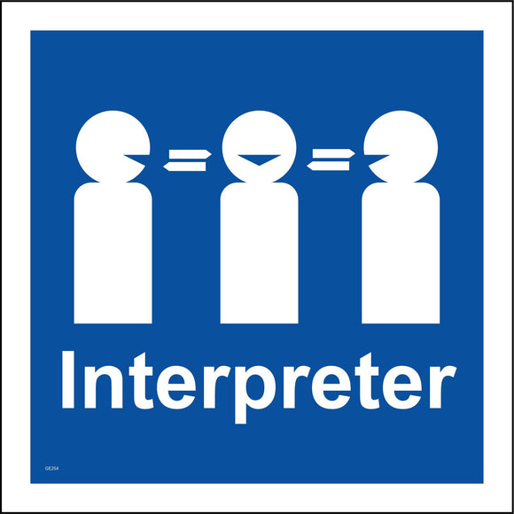GE254 Interpreter Sign with People