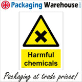 WS540 Harmful Chemicals Sign with Triangle Cross