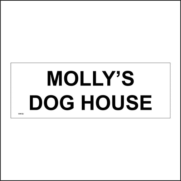 CM122 Pet Name Personalise Dog House Sign