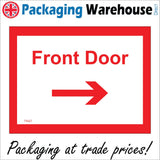 TR427 Front Door Right Arrow Sign with Right Arrow