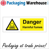WS667 Danger Harmful Fumes Sign with Triangle Skull & Crossbones
