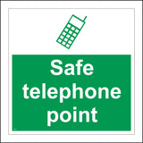 CS269 Safe Telephone Point Sign with Mobile Phone