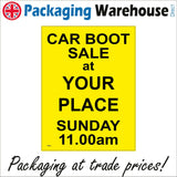 CM079 Car Boot Sale At   Sunday 11.00 A.M. Sign