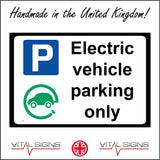 VE309 Electric Vehicle Parking Only Space Logo Cars Reserved Employees