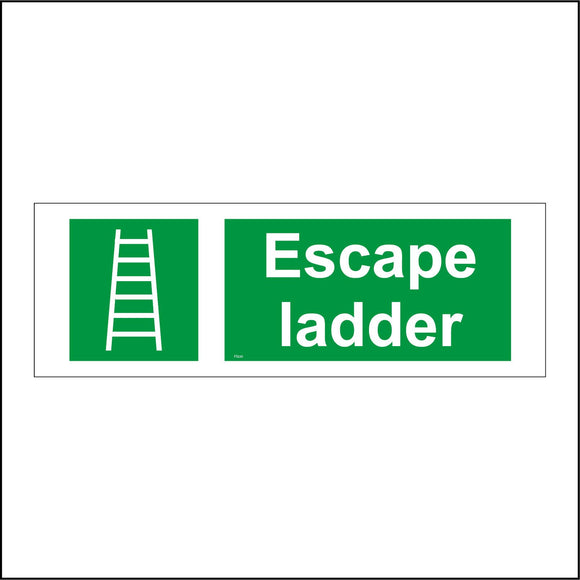 FS220 Escape Ladder Sign with Ladder