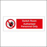 PR209 Switch Room Authorised Personnel Only Sign with Circle Hand Face