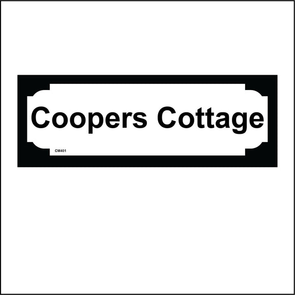 CM401 Your Name House Cottage Property Door Plaque