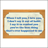 IN193 When I Tell You I Love You Best Thing Sign