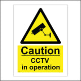 CT038 Caution Cctv In Operation Sign with Camera Triangle