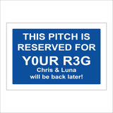 CM388 This Pitch Is Reserved For Reg Name Back Later Staycation Camping