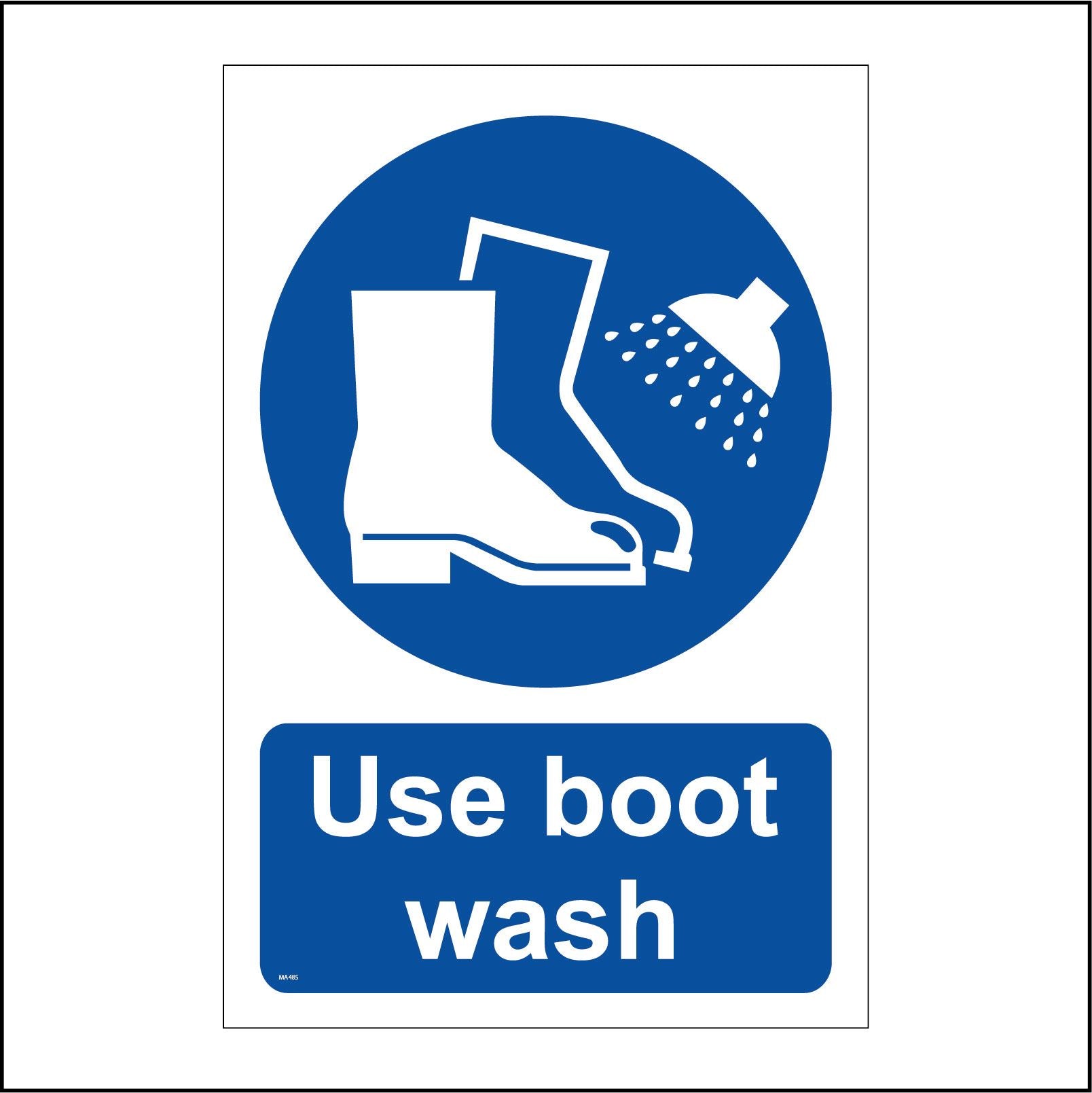 Boot Sprayer Sign Use Boot Wash Sign with Circle Boots Spray – PWDirect