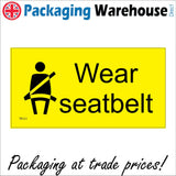 TR121  Wear Seatbelt Sign with Person Seat Belt